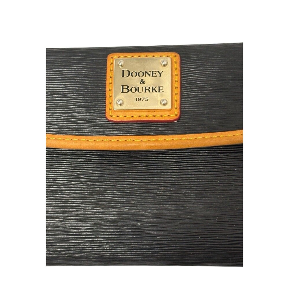Dooney & Bourke Epi-style Leather Continental Clutch Wallet Black Brown See Pics